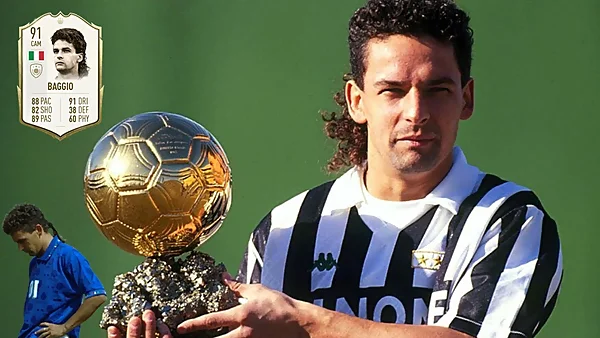 Baggio nổi tiếng với hàng loạt cứ sút phạt khiến đối thủ phải khiến sợ.