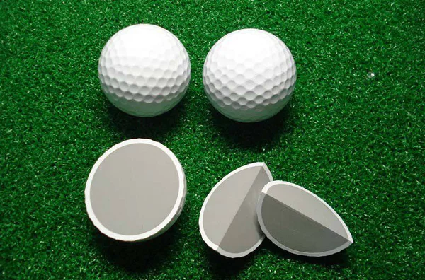 Hình ảnh lát cắt của bóng golf 2 lớp