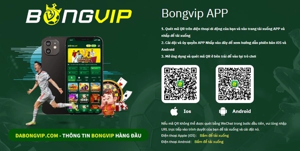 Bongvip đã xuất hiện trên điện thoại với 2 hệ điều hành Android và IOS