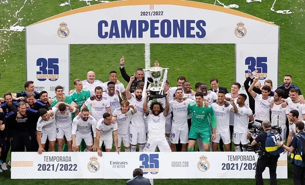 Real Madrid với 35 danh hiệu Laliga